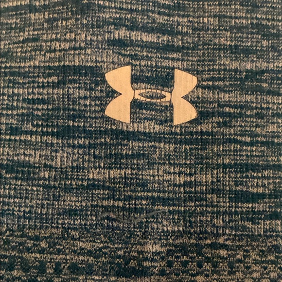 Girls Under Armour HeatGear Blue Compression Leggings - Picture 2 of 4